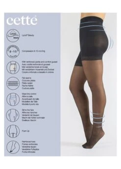 Cette Ottawa Black High Waist Shaping Tight Cette Hoisery 9 Cette Ottawa Black High Waist Shaping Tight Cette Hoisery -Lingerie Store Cette ottawa shaping tights black 2 knicker locker