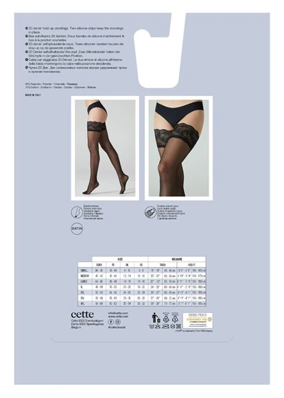 Cette Versailles Black Sheer Hold Ups Cette Hoisery 4 Cette Versailles Black Sheer Hold Ups Cette Hoisery - Image 2