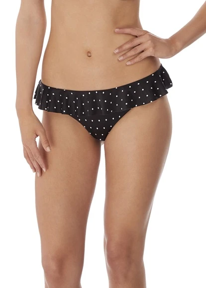 Freya Jewel Cove Black Italini Bikini Brief With Frill Freya 2 Freya Jewel Cove Black Italini Bikini Brief With Frill Freya