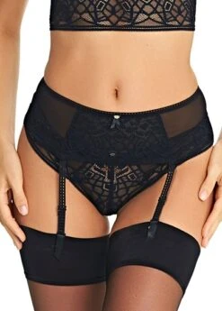 Freya Soiree Lace Black Suspender Belt Freya
