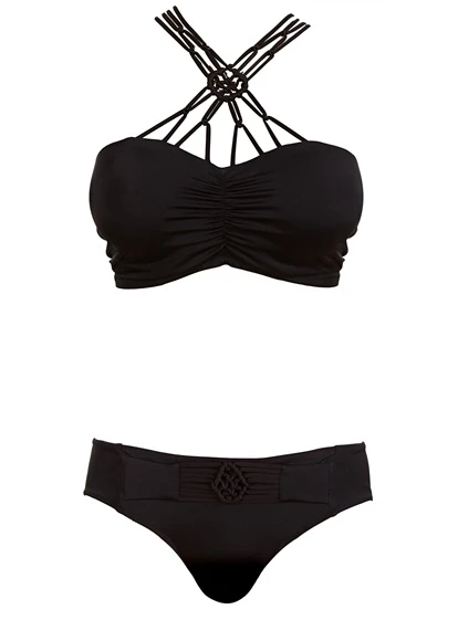 Freya Macrame Black Bandeau Bikini Top Freya 6 Freya Macrame Black Bandeau Bikini Top Freya - Image 4