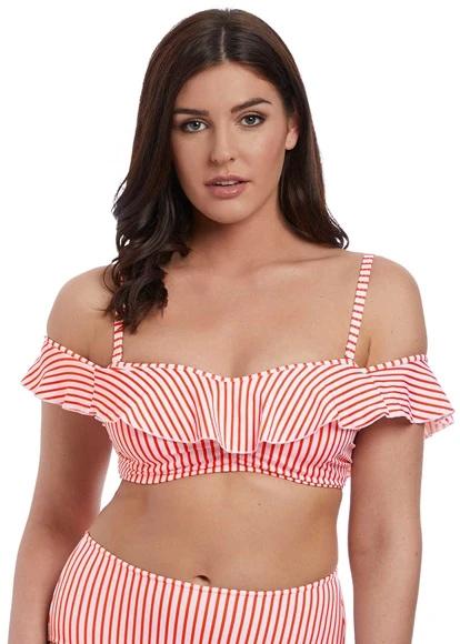 Freya Totally Stripe Flame Bardot Bikini Top Freya 6 Freya Totally Stripe Flame Bardot Bikini Top Freya - Image 4