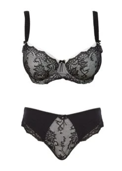 Fantasie Isabella Black Padded Half Cup Bra Fantasie 9 Fantasie Isabella Black Padded Half Cup Bra Fantasie -Lingerie Store Fantasie Isabella Bra Brief Knicker Locker