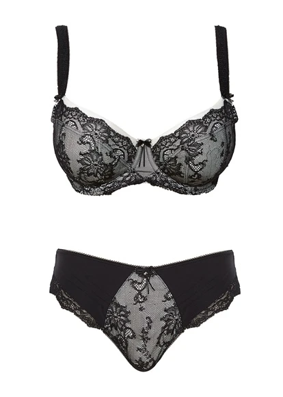 Fantasie Isabella Black Padded Half Cup Bra Fantasie 6 Fantasie Isabella Black Padded Half Cup Bra Fantasie - Image 4