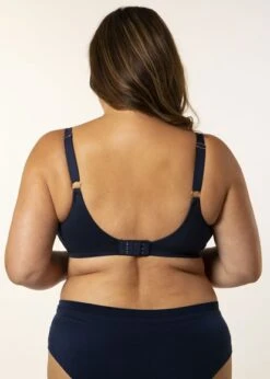 The Freedom Navy Non-Wired Moulded Bra Freedom Underwear -Lingerie Store Freedom Bra non wired navy back knicker locker