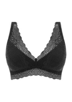 Freya Erin Black Non Wired Bralette Freya 9 Freya Erin Black Non Wired Bralette Freya -Lingerie Store Freya Lingerie Erin Black Non Wired Bralette flatlay Knicker Locker