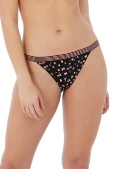 Freya Wild Black Rose Brazilian Thong Freya