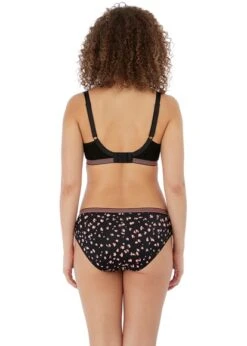 Freya Wild Black Rose Underwire Plunge Bra Freya -Lingerie Store Freya Lingerie Wild Black Rose Underwired Plunge Bra Brief back Knicker Locker