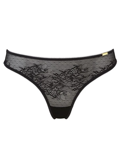 Gossard Glossies Lace Black Thong Gossard 5 Gossard Glossies Lace Black Thong Gossard - Image 3