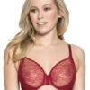 Gossard Glossies Lace Bordeaux Red Sheer Bra Gossard -Lingerie Store Gossard Glossies Lace Bordeaux Bra 2 Knicker Locker
