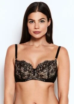 Katherine Hamilton Abbie Black Eyelash Lace Bra Katherine Hamilton