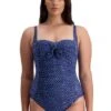 Moontide Pop Indigo Twist Swimsuit Moontide 2 Moontide Pop Indigo Twist Swimsuit Moontide -Lingerie Store Moontide pop indigo swimsuit front knicker locker