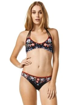 Piha Garden Delight Black Bikini Brief Piha 7 Piha Garden Delight Black Bikini Brief Piha -Lingerie Store Piha Garden Delight bikini set black knicker locker