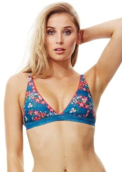 Piha Glastonbury Triangle Denim Bikini Top Piha