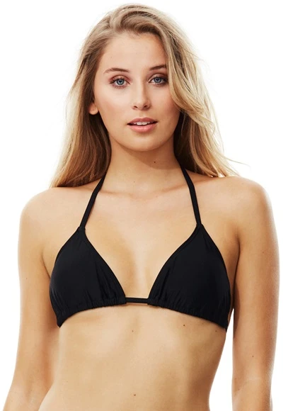 Piha Solid Triangle Black Bikini Top Piha 3 Piha Solid Triangle Black Bikini Top Piha