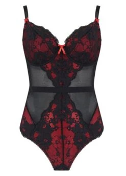 Pour Moi Amour Black/Scarlet Underwired Body Pour Moi -Lingerie Store Pour moi amour black scarlet underwired body knicker locker