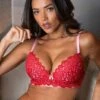 Pour Moi Romance Red Moulded Push Up Bra Pour Moi 1 Pour Moi Romance Red Moulded Push Up Bra Pour Moi -Lingerie Store Pour moi romance padded push up bra knicker locker