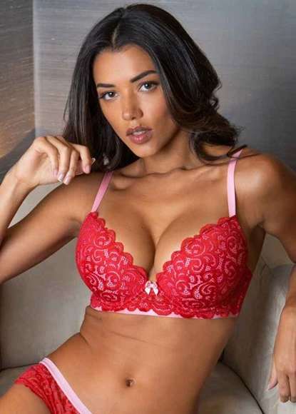 Pour Moi Romance Red Moulded Push Up Bra Pour Moi 3 Pour Moi Romance Red Moulded Push Up Bra Pour Moi