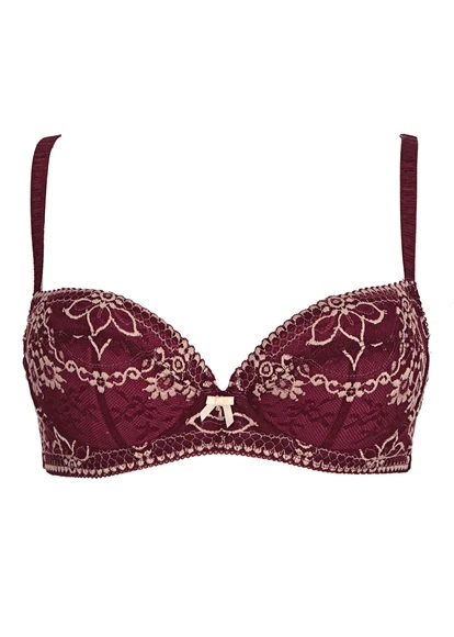 Wacoal Frivole Merlot Padded Balcony Bra Wacoal 6 Wacoal Frivole Merlot Padded Balcony Bra Wacoal - Image 4