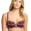Wacoal Frivole Merlot Padded Balcony Bra Wacoal -Lingerie Store WACOAL FRIVOLE MERLOT PADDED BALCONY BRA KNICKER LOCKER