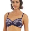 Wacoal Lace Perfection Evening Blue Underwire Bra Wacoal -Lingerie Store WACOAL LACE PERFECTION EVENING BLUE UW BRA KNICKER LOCKER