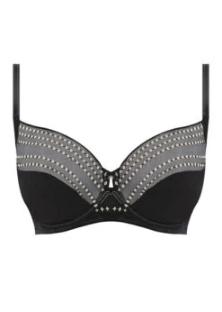 Wacoal Respect Black Full Cup Bra Wacoal 7 Wacoal Respect Black Full Cup Bra Wacoal -Lingerie Store WACOAL RESPECT BLACK WITH CHAMPAGNE FULLER FIGURE BRA FLATLAY KNICKER LOCKER