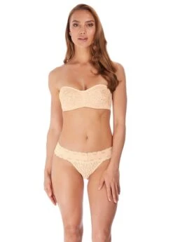 Wacoal Halo Lace Nude Strapless Bra Wacoal 10 Wacoal Halo Lace Nude Strapless Bra Wacoal -Lingerie Store Wacoal Halo Lace Nude strapless bra front 2 Knicker Locker