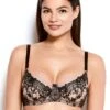 Katherine Hamilton Abrielle Black Embroidered Bra Katherine Hamilton -Lingerie Store katherine hamilton abrielle black bra front