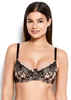 Katherine Hamilton Abrielle Black Embroidered Bra Katherine Hamilton